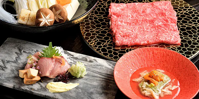 新日本料理 宗春のメニューの一つ・お肉を中心とした一例