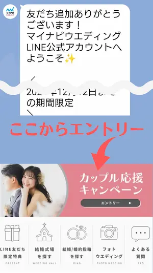 キャンペーンのエントリー方法の説明