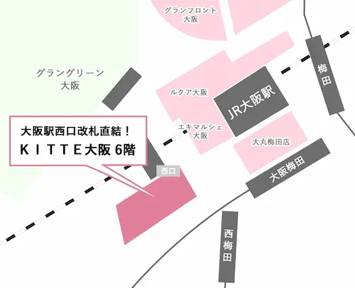 DRESSY ROOM OSAKAへの地図